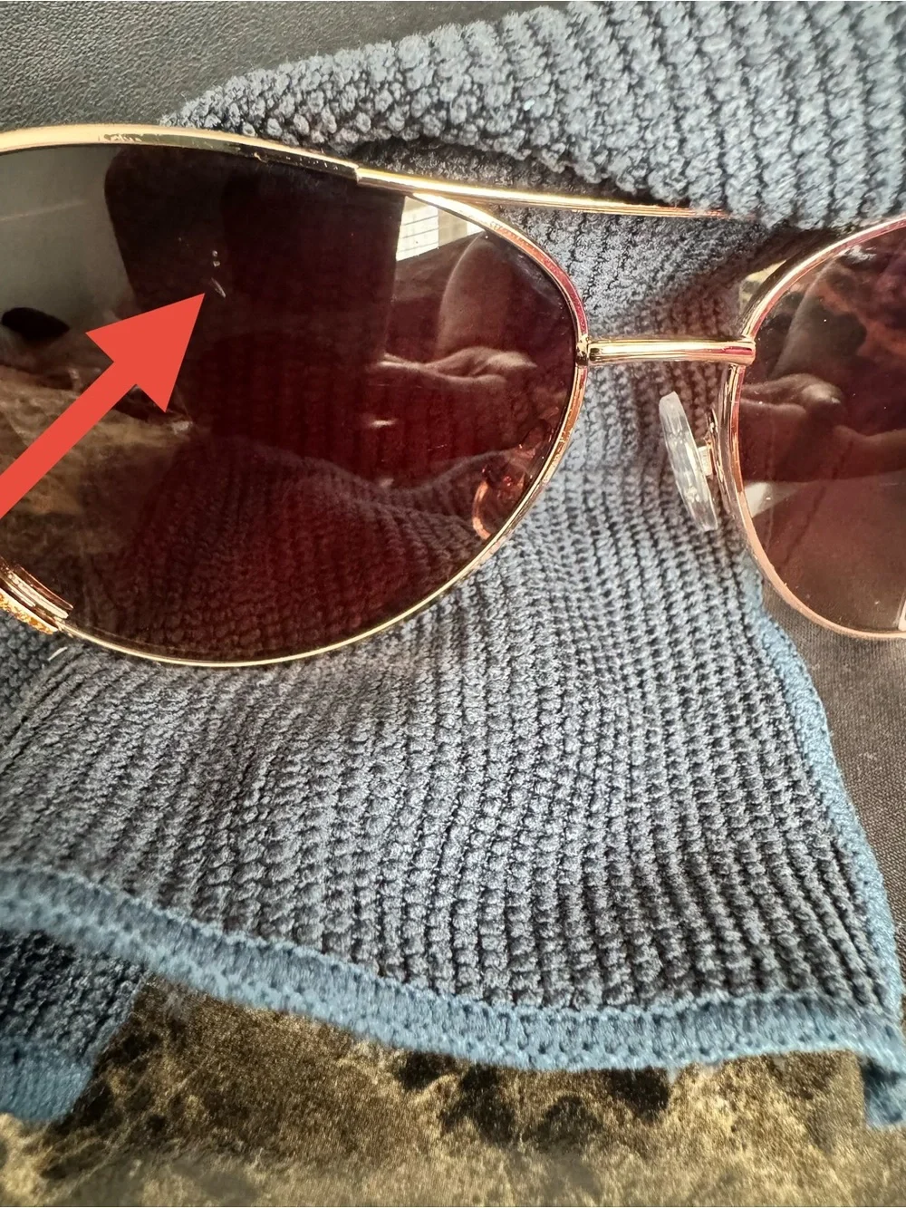 Lane Bryant Rose Gold Aviator Sunglasses with Brown Lenses